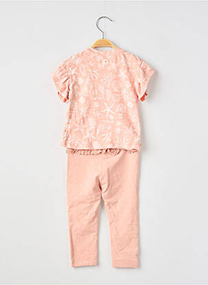 Set pantaloni tip de tricou roz NOPPIES fată