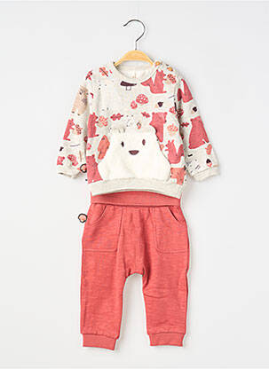 Set pantaloni broderie portocaliu BOBOLI fată