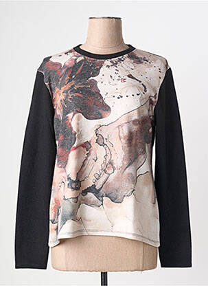 Top elasticitate mâneci lungi negru GALMALLA femeie