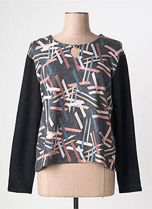 Top elasticitate mâneci lungi negru GALMALLA femeie