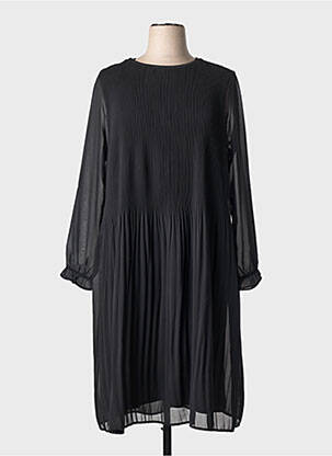 Rochie midi croială fluidă mâneci lungi negru CISO femeie