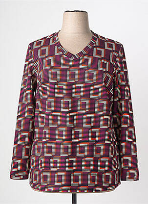 Top elasticitate mâneci lungi violet MERI & ESCA femeie