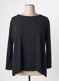 Pulover croială cambrată mâneci lungi negru FRANCK ANNA femme