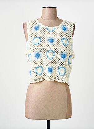 Top bej PEACE N'LOVE femeie