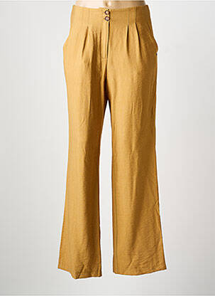 Pantalon drept talie elastică bej ADAM femeie
