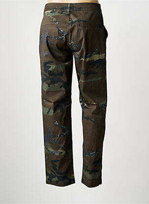 Pantalon drept talie cu cleme verde EVA KAYAN femeie