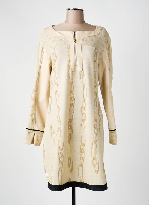 Rochie midi bej ELISA CAVALETTI femeie