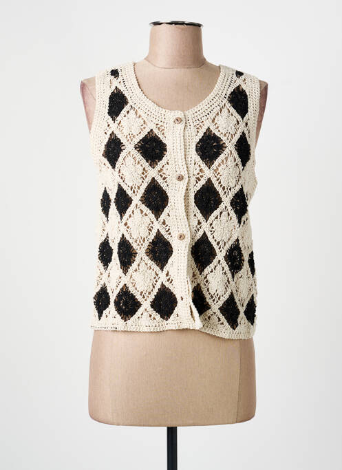 Top fără mâneci fără mâneci bej EXQUISS'S femme