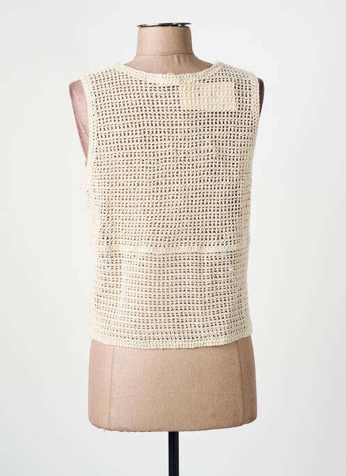 Top fără mâneci fără mâneci bej EXQUISS'S femme