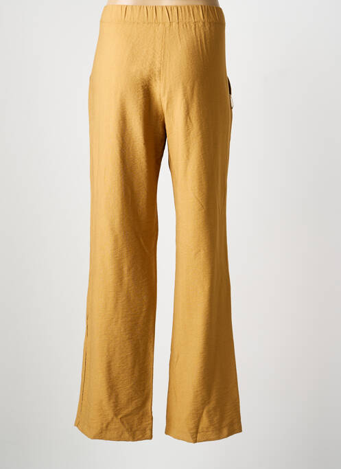 Pantalon drept talie elastică bej ADAM femme