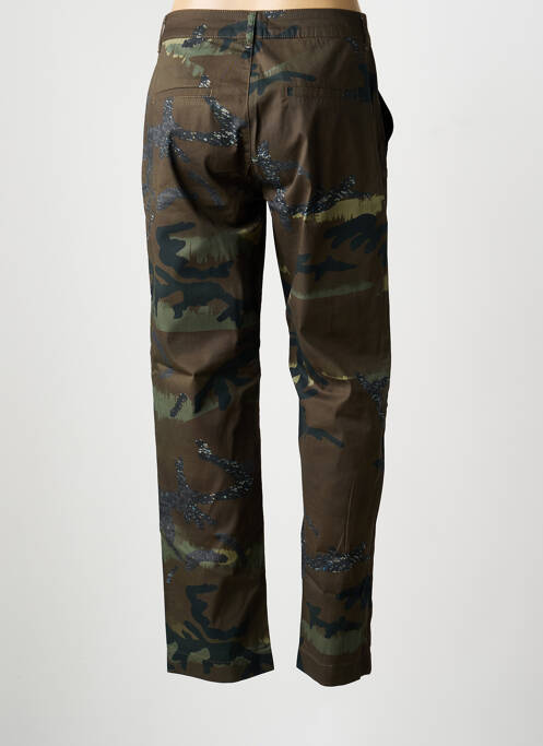 Pantalon drept talie cu cleme verde EVA KAYAN femme