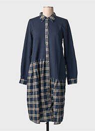 Rochie midi mâneci lungi mâneci lungi albastru RHUM RAISIN femme