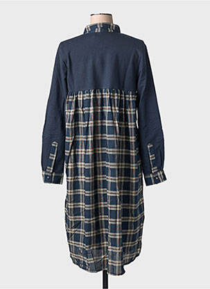 Rochie midi țesătură crep mâneci lungi albastru RHUM RAISIN femeie