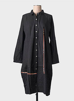 Rochie midi mâneci lungi mâneci lungi negru RHUM RAISIN femeie