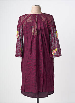 Rochie scurtă mâneci 3/4 mâneci 3/4 violet RHUM RAISIN femeie