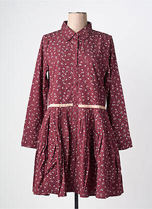Rochie scurtă croială evazată mâneci lungi roșu RHUM RAISIN femeie