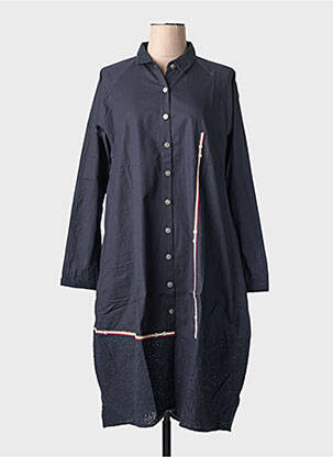 Rochie midi mâneci lungi mâneci lungi albastru RHUM RAISIN femeie