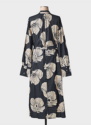 Rochie midi imprimeu floral mâneci lungi negru RHUM RAISIN femeie