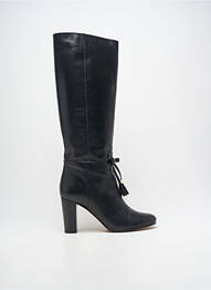 Cizme țesătură satinată toc de 7 la 9 cm negru PAULE KA femme