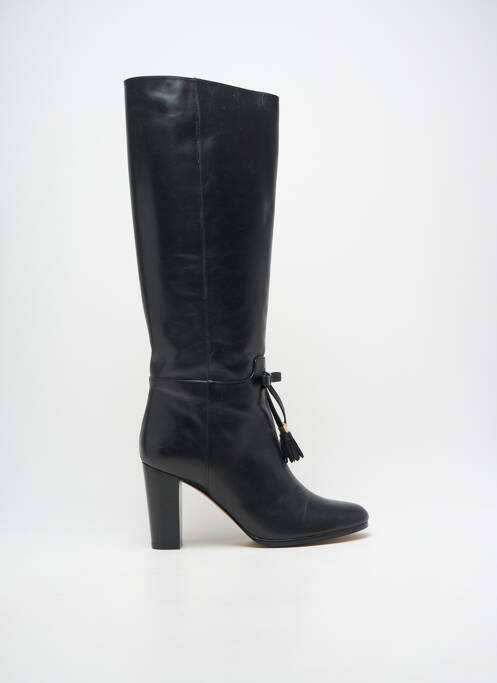 Cizme țesătură satinată toc de 7 la 9 cm negru PAULE KA femme