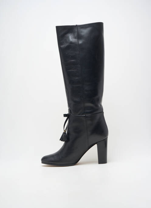 Cizme țesătură satinată toc de 7 la 9 cm negru PAULE KA femme