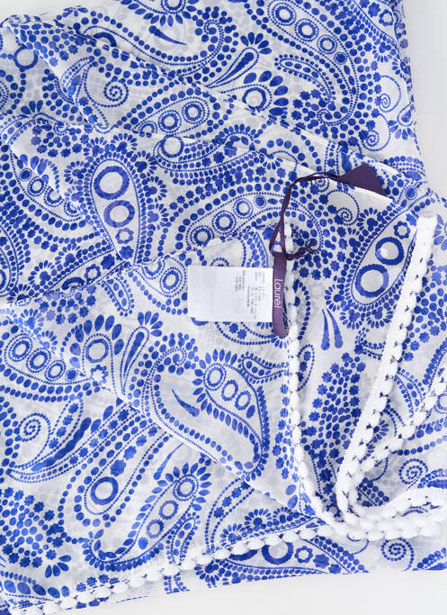 Eșarfă imprimeu fantezie albastru LAUREL femme