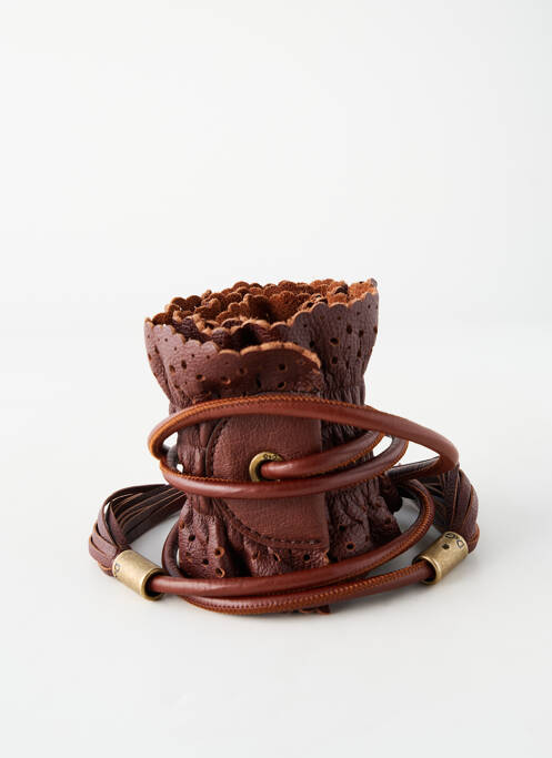 Curea efect material satinat maro DOLCE & GABBANA femme