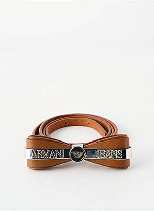 Curea închidere cu vârf perforat maro ARMANI femme