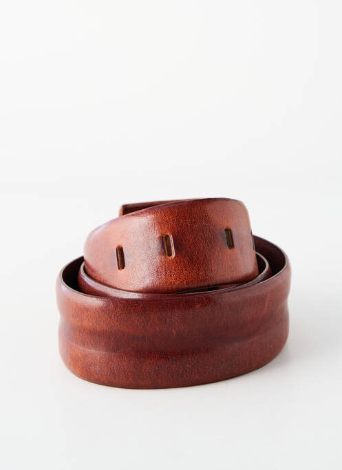 Curea efect material satinat maro ARMANI femme