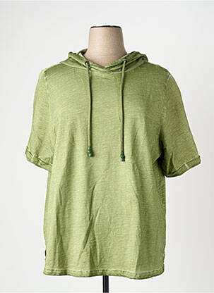 Tricou croială dreaptă mâneci scurte verde SHEEGO femeie