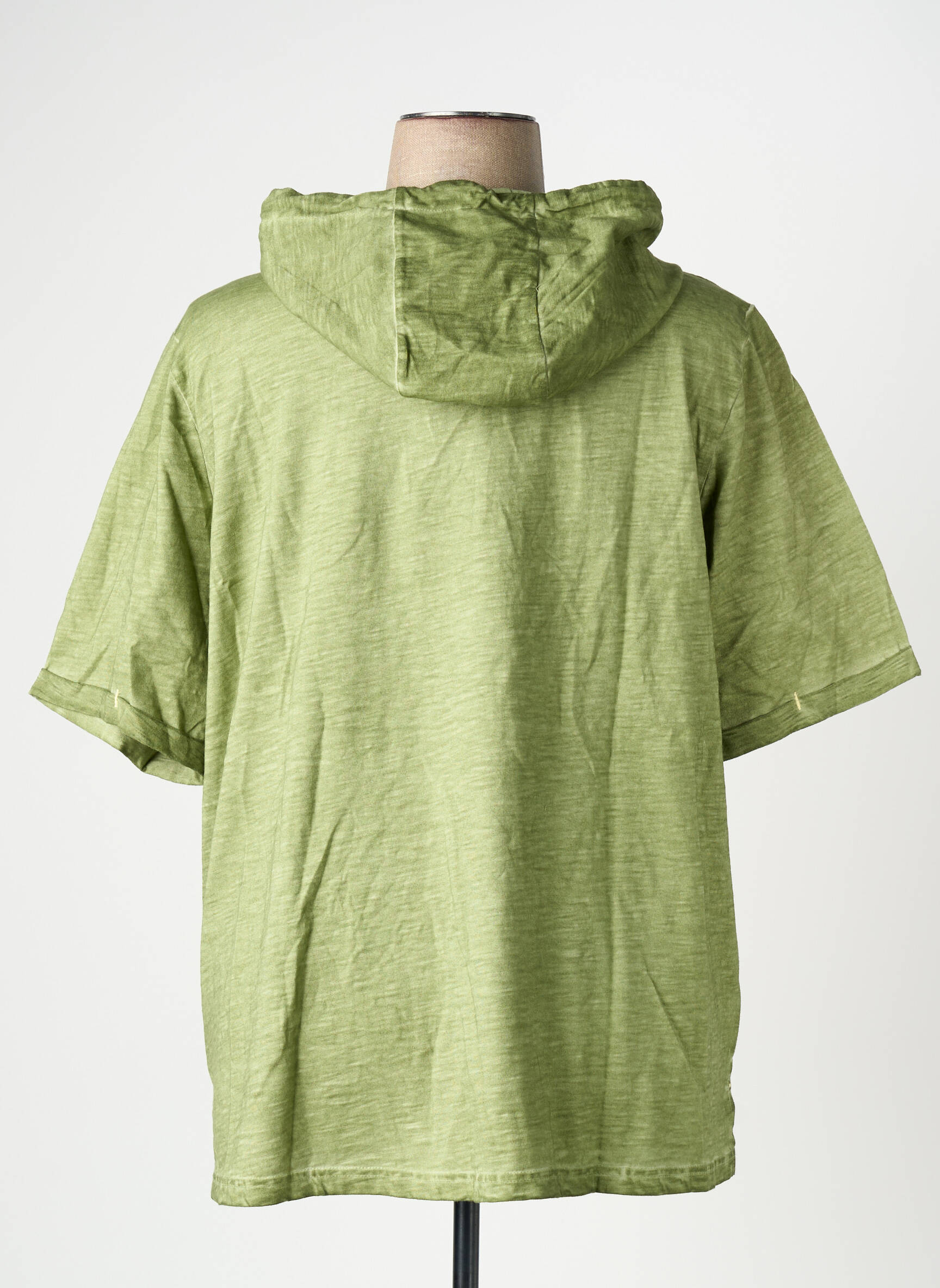 Tricou croială dreaptă mâneci scurte verde SHEEGO femeie