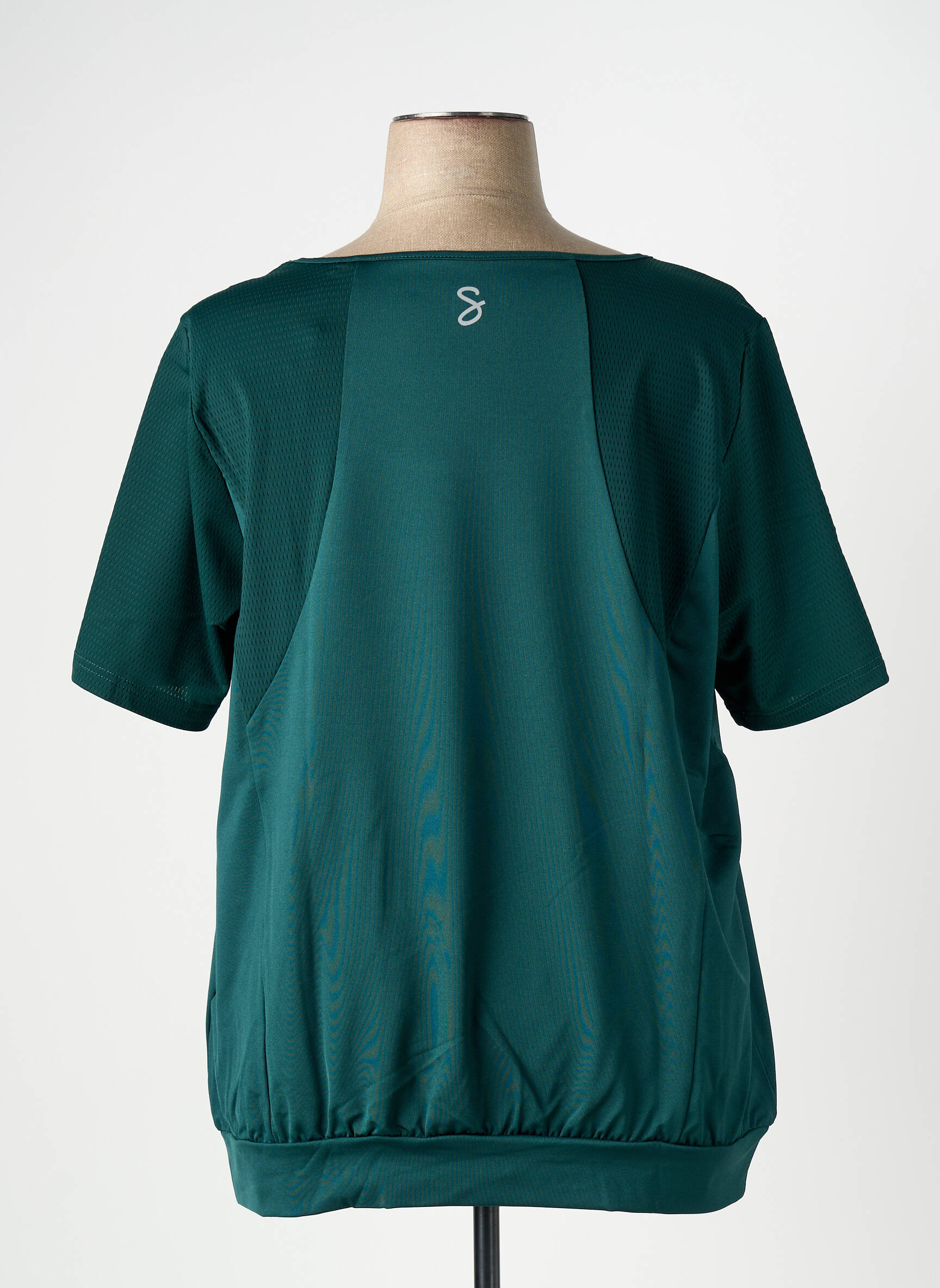 Tricou croială dreaptă mâneci scurte verde SHEEGO femeie
