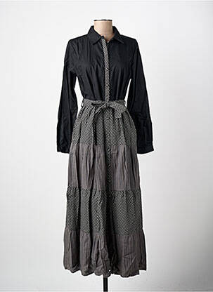 Rochie lungă mâneci lungi mâneci lungi negru RHUM RAISIN femeie