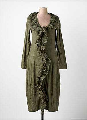 Rochie lungă mâneci lungi mâneci lungi verde RHUM RAISIN femeie