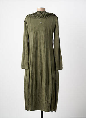 Rochie lungă mâneci lungi mâneci lungi verde RHUM RAISIN femeie