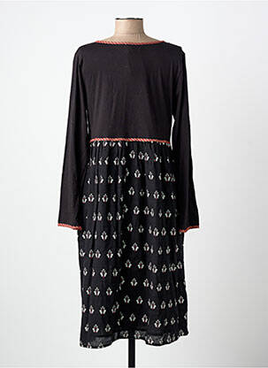 Rochie midi imprimeu fantezie mâneci lungi negru RHUM RAISIN femeie