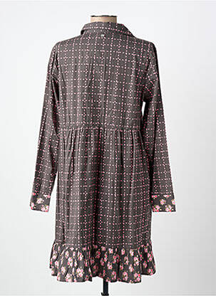 Rochie scurtă croială evazată mâneci lungi gri RHUM RAISIN femeie