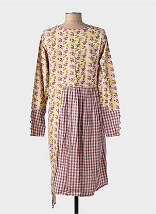 Rochie midi imprimeu fantezie mâneci lungi violet RHUM RAISIN femeie