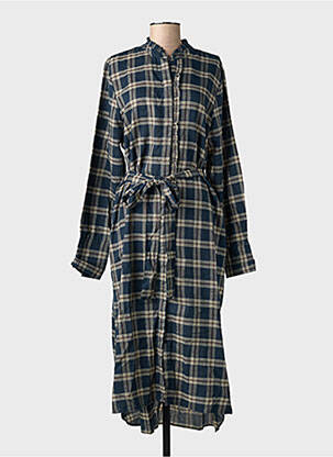 Rochie lungă mâneci lungi mâneci lungi albastru RHUM RAISIN femeie