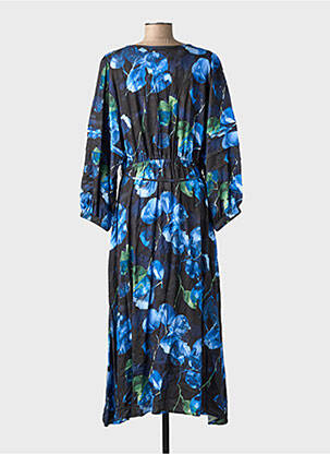 Rochie lungă mâneci lungi mâneci lungi albastru RHUM RAISIN femeie