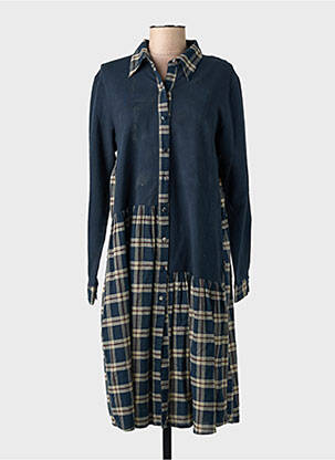 Rochie midi mâneci lungi mâneci lungi albastru RHUM RAISIN femeie