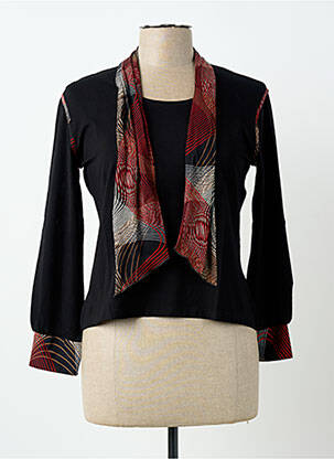 Top elasticitate mâneci 3/4 negru CLAUDE DE SAIVRE femme