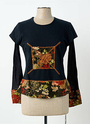 Top elasticitate mâneci lungi negru #127344 femme