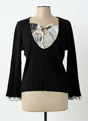 Top guler pătrat mâneci lungi negru INFINITY femme