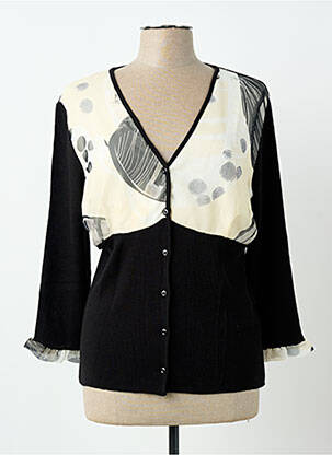 Vestă cu mâneci lungi elasticitate negru INFINITIF femme