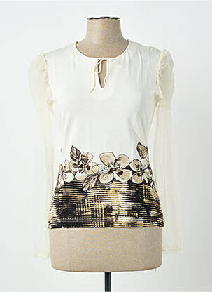 Top elasticitate mâneci lungi bej BOSCA femme