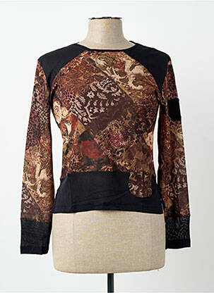 Top elasticitate mâneci lungi negru PAUL BRIAL femme