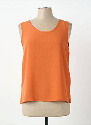Top croială fluidă fără mâneci portocaliu CLAUDE DE SAIVRE femme