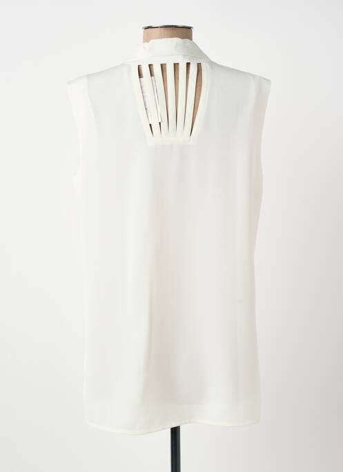 Cămașă țesătură crep fără mâneci bej PRUNELLE femme