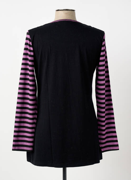 Top elasticitate mâneci lungi negru CLAUDE DE SAIVRE femme